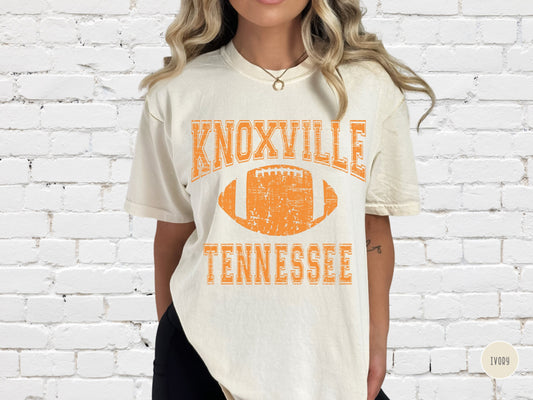 Women's Knoxville Tennessee Comfort Colors Football Tshirt