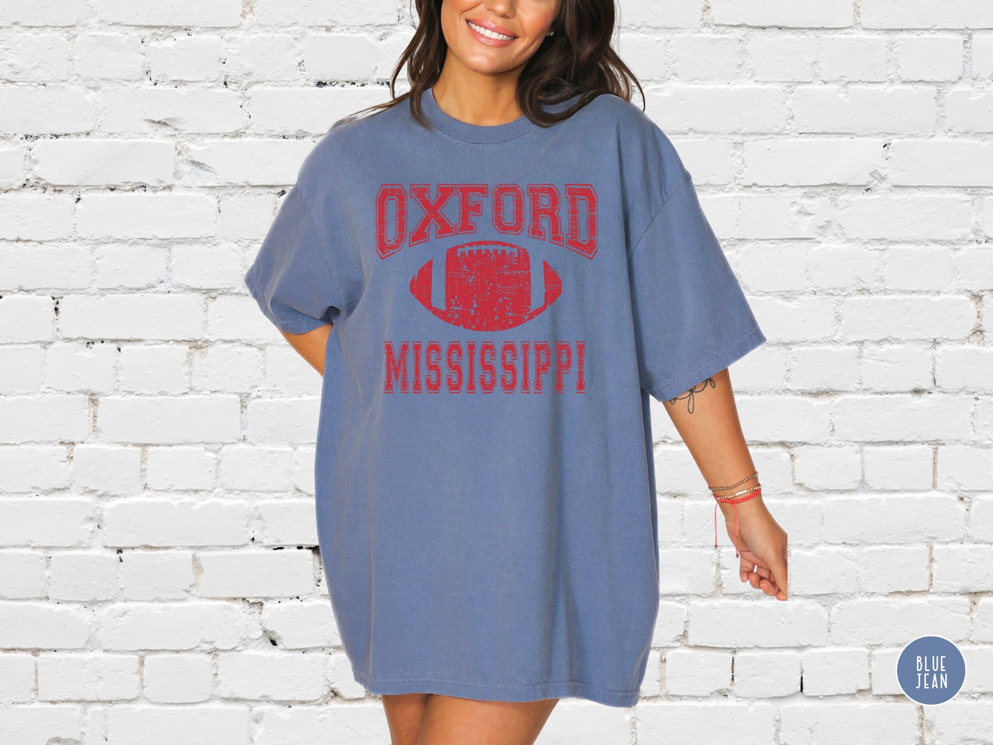 Oxford Mississippi Football Shirt for Women, Comfort Colors Football Shirt