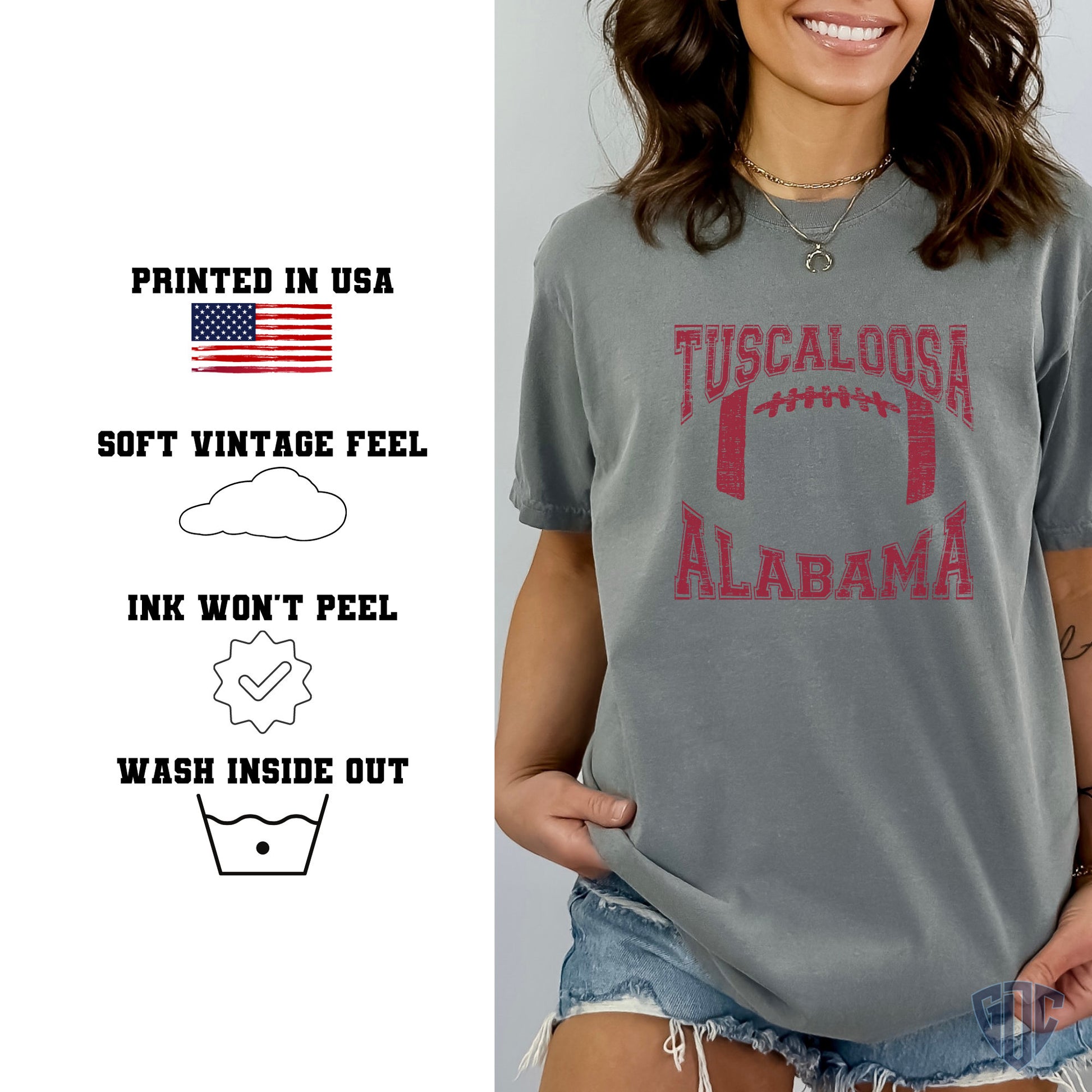 Tuscaloosa Alabama Football Comfort Colors Shirt, Vintage Tuscaloosa Alabama Shirt, Tuscaloosa Shirt
