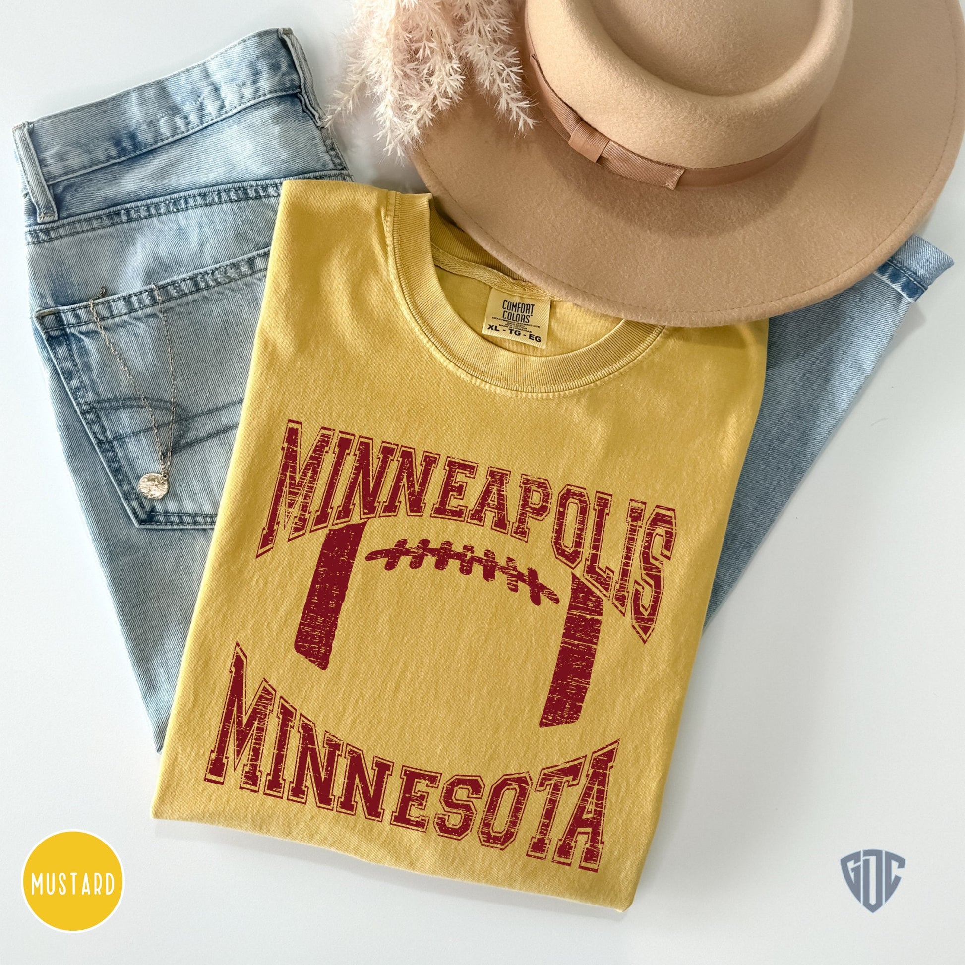 Minneapolis Minnesota Football Shirt, Oversized GameDay Apparel, Vintage Style Graphic Tee Gift