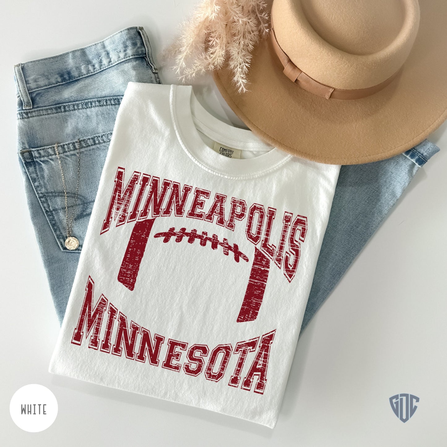 Minneapolis Minnesota Football Shirt, Oversized GameDay Apparel, Vintage Style Graphic Tee Gift