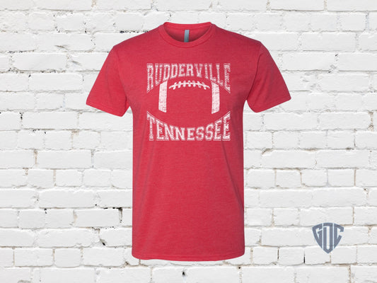 Red Rudderville Tennessee Football Shirt